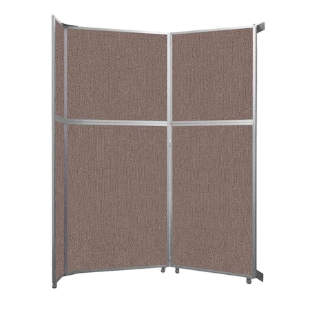 Versare Operable Wall Folding Room Divider 7'11" x 10'3/4" Latte Fabric 1070213-1